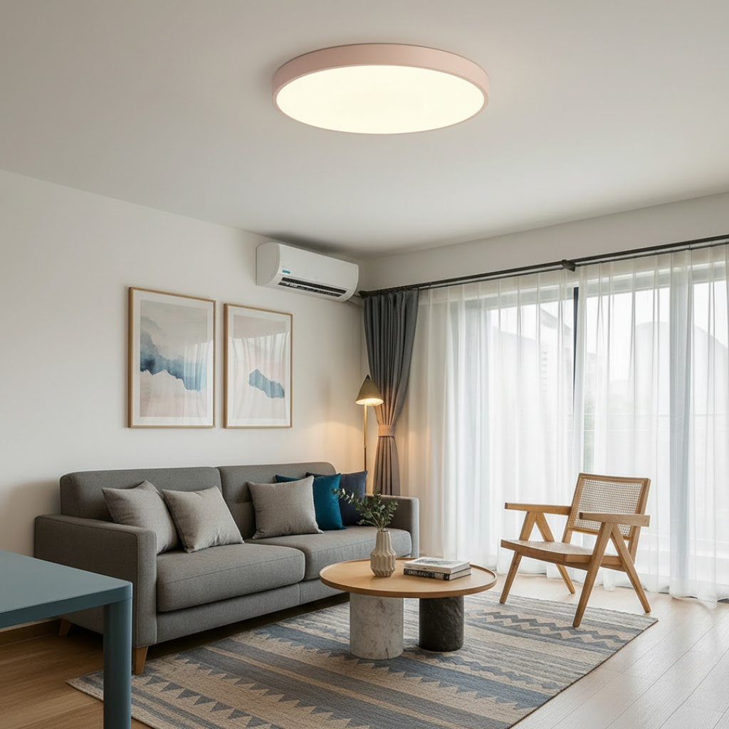 Loftlampe med Slankt Design og Blød LED Belysning