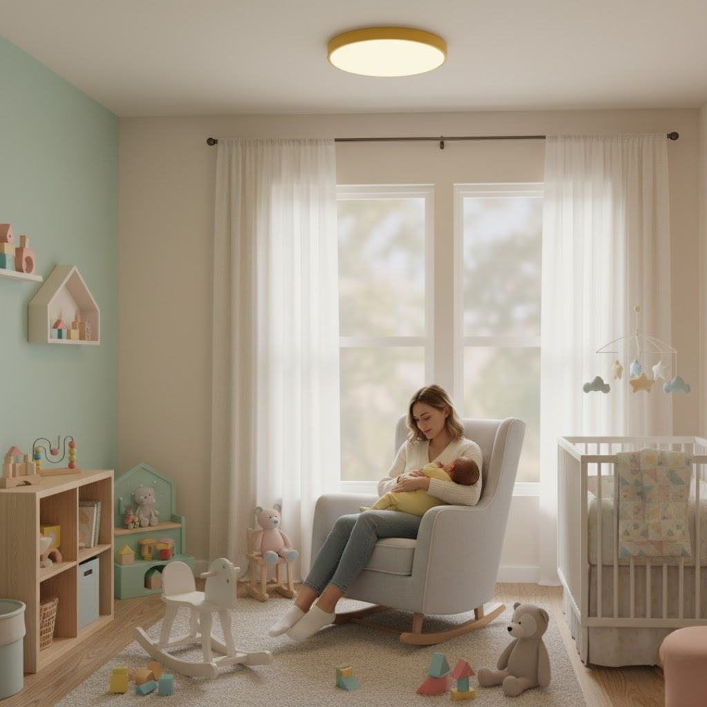 Loftlampe med Slankt Design og Blød LED Belysning