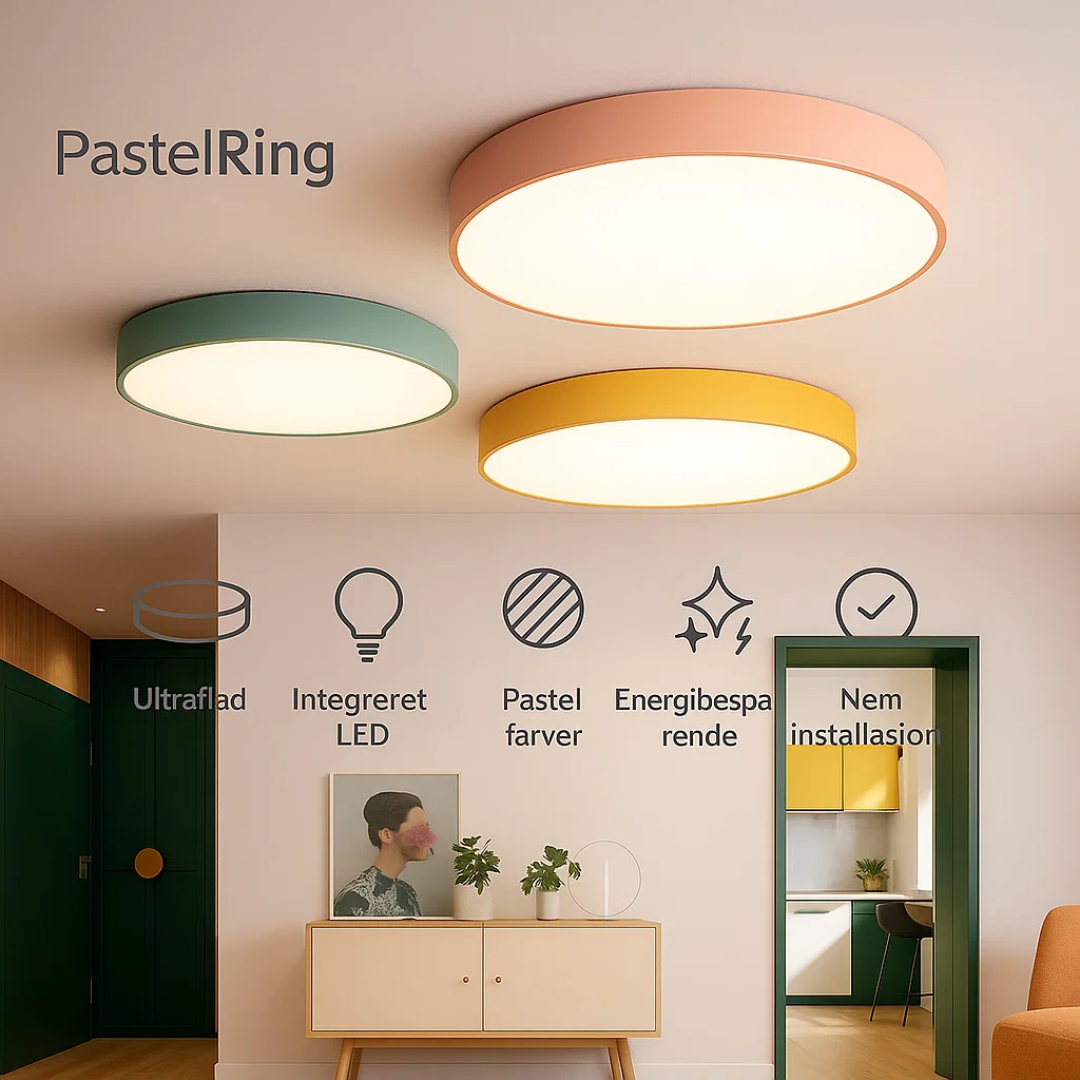 Loftlampe med Slankt Design og Blød LED Belysning