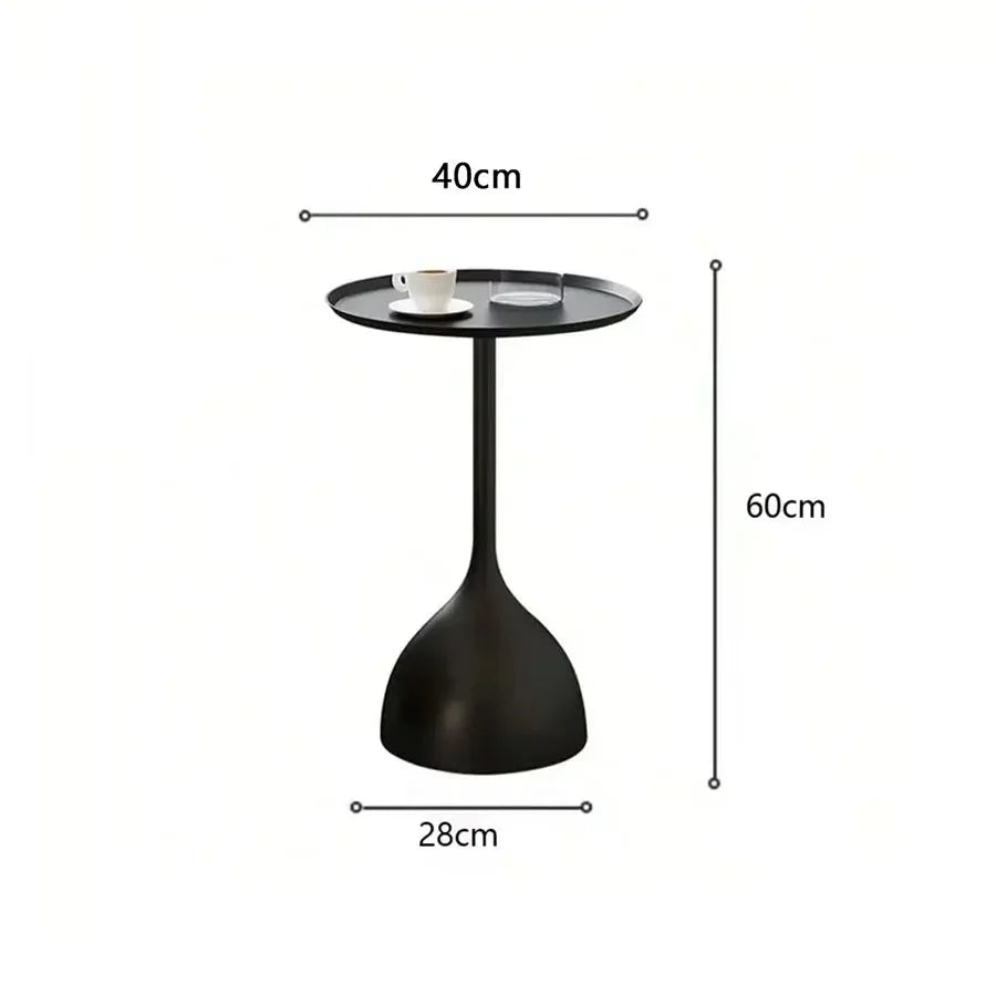 Rundt Sidebord med Trompetformet Fod