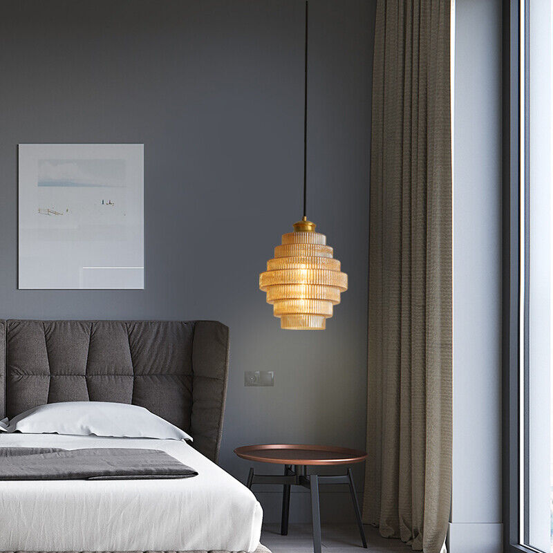 Loftlampe Flaskeform Glas Metal Klassisk Indre Belysning