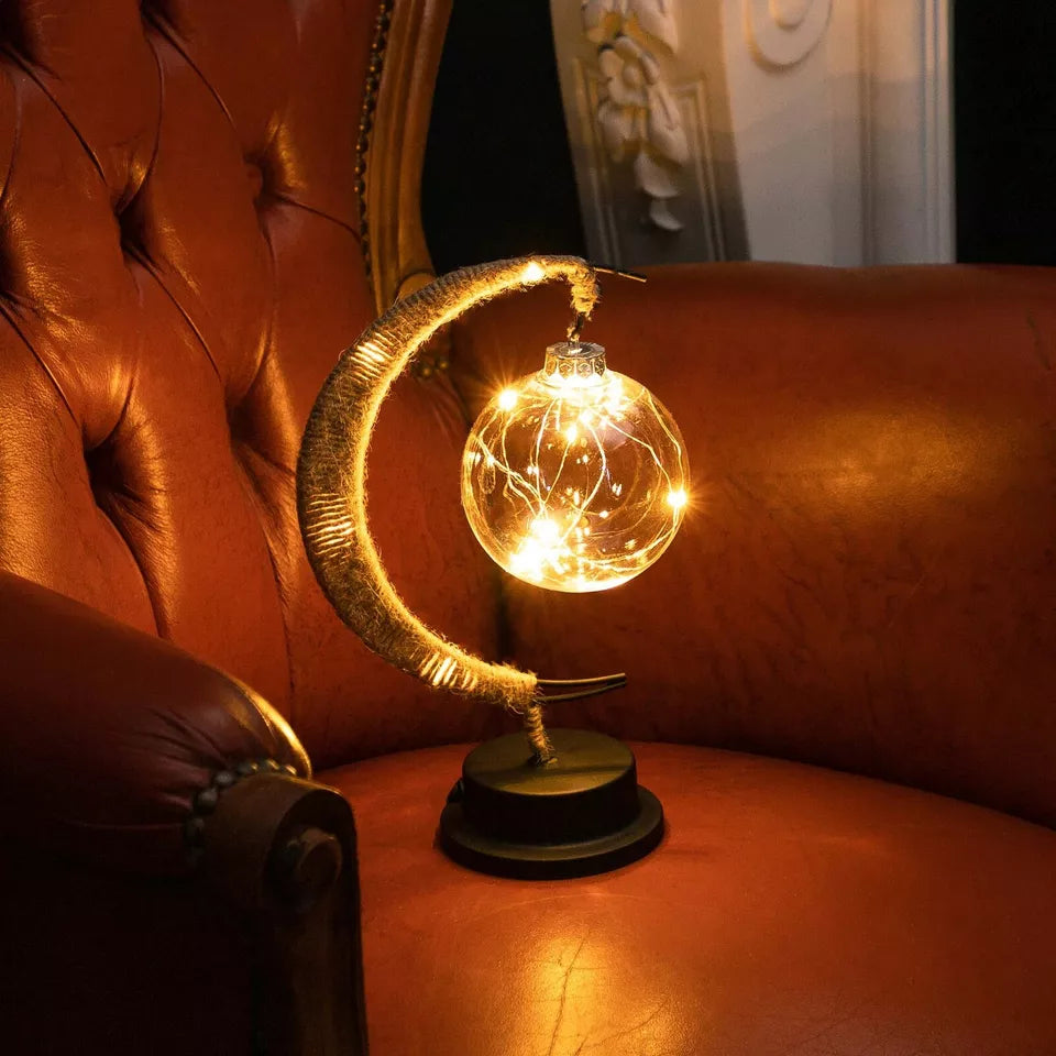 Dekorativ LED Bordlampe Med Halvmåneform Og Blødt Lys