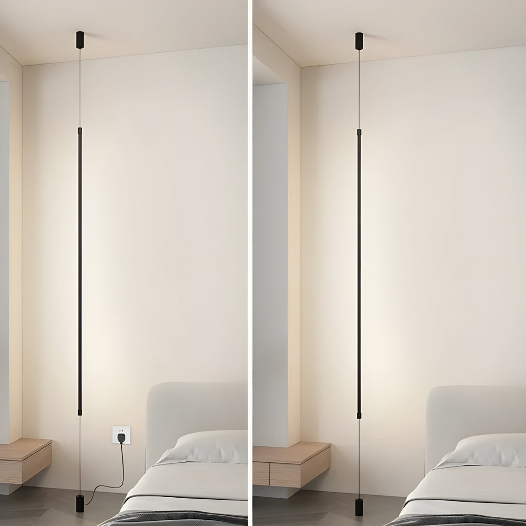 Slank LED Gulvlampe Med Nordisk Design Og Blændfrit Lys