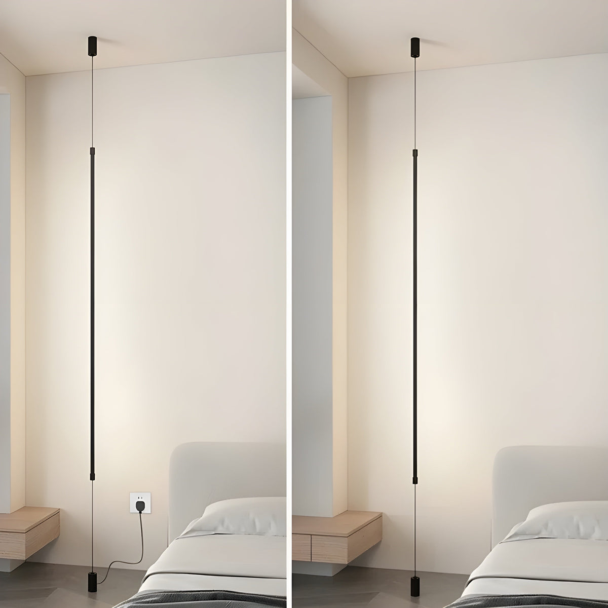 Slank LED Gulvlampe Med Nordisk Design Og Blændfrit Lys