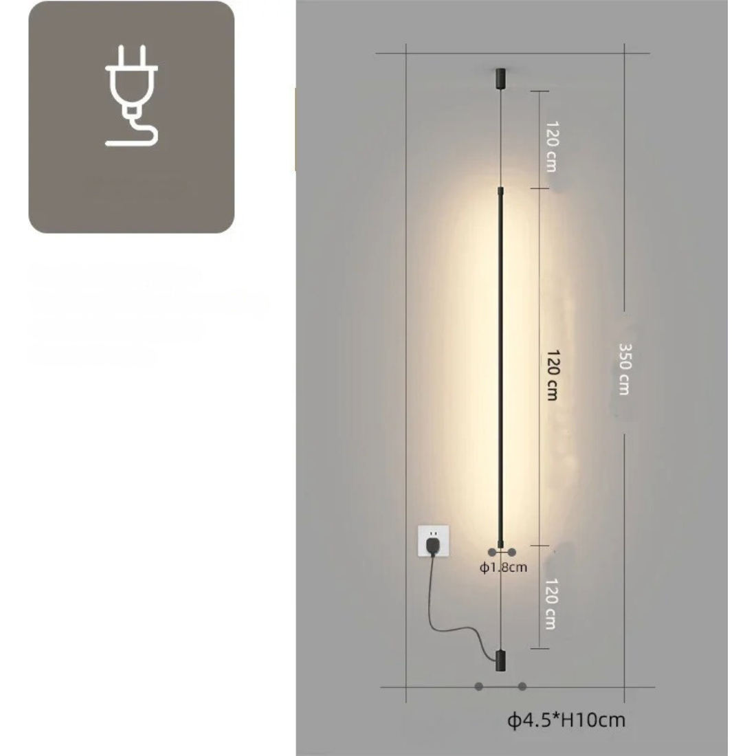 Slank LED Gulvlampe Med Nordisk Design Og Blændfrit Lys