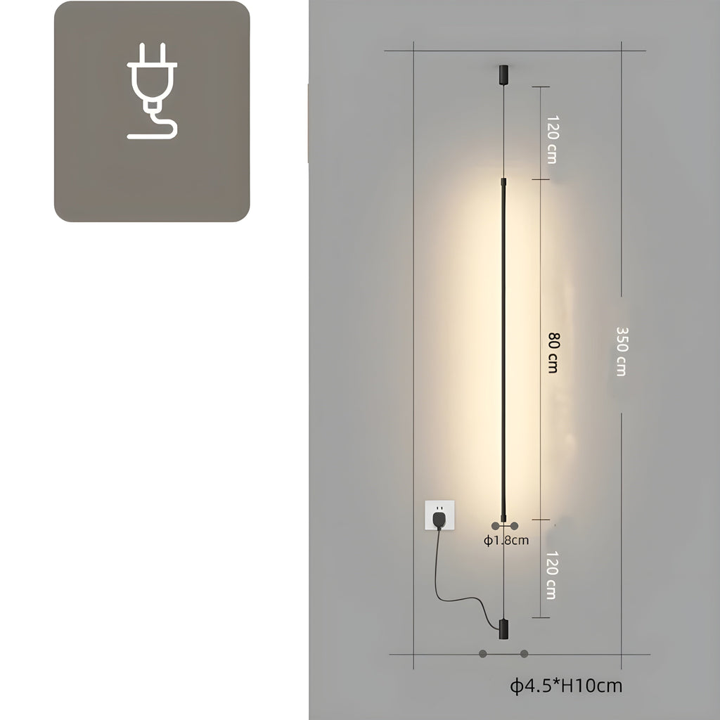 Slank LED Gulvlampe Med Nordisk Design Og Blændfrit Lys