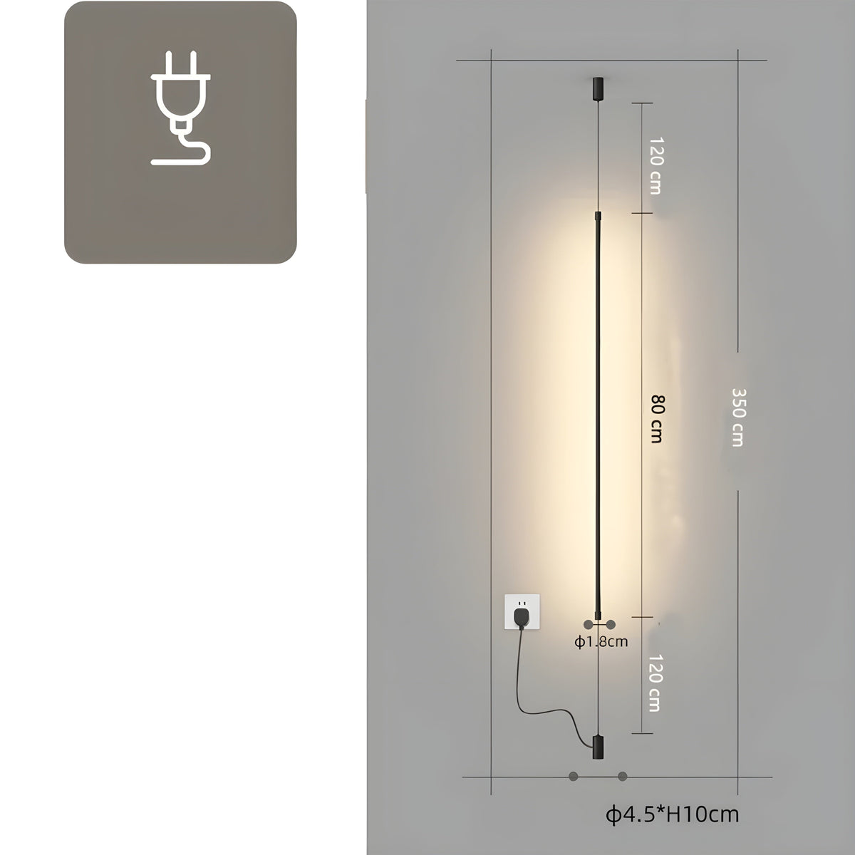 Slank LED Gulvlampe Med Nordisk Design Og Blændfrit Lys
