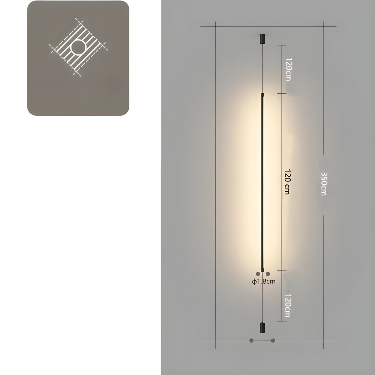Slank LED Gulvlampe Med Nordisk Design Og Blændfrit Lys