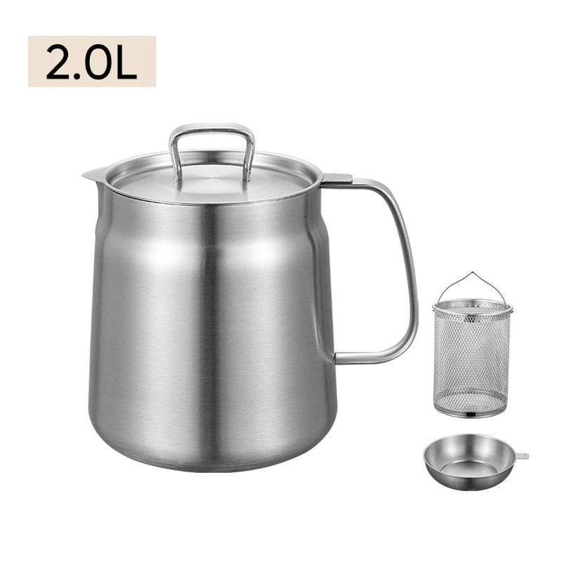 Oliekande med si i rustfrit stål 304