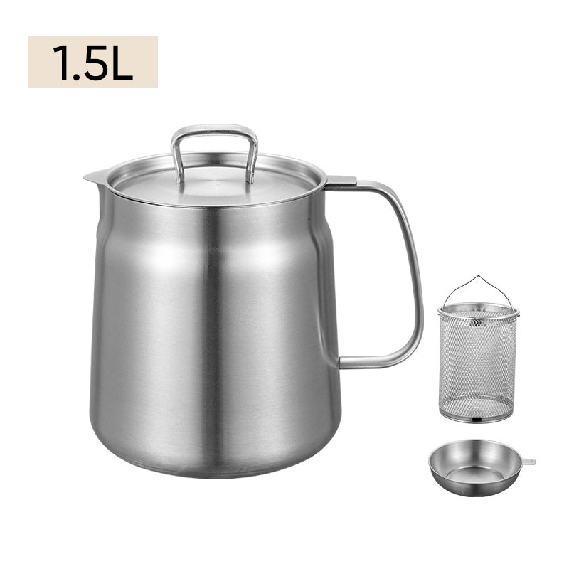 Oliekande med si i rustfrit stål 304