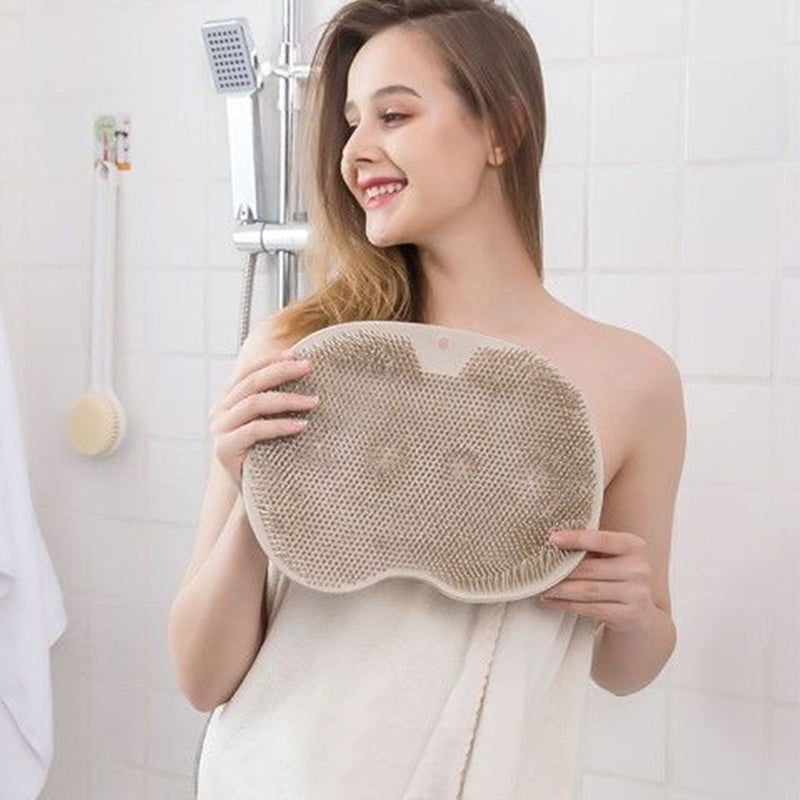 Skrubbe- og massagepude i silikone til badet