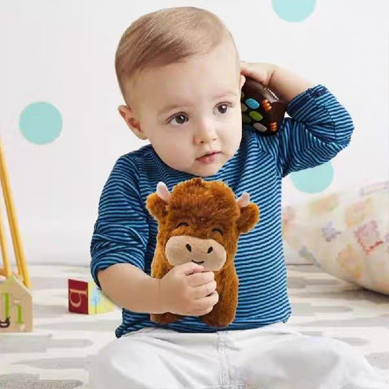Højlandskvæg Plysbamse Til Hygge, Leg Og Dekoration