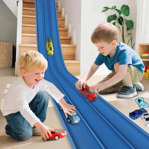 Fleksibel Racerbane Med Lys, Bøjbare Dele Og Daglig Kreativ Leg