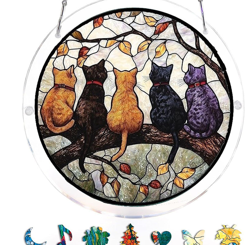 Hængende Acrylpuzzle med Lysbrydning og Dekorativ Regnbueeffekt