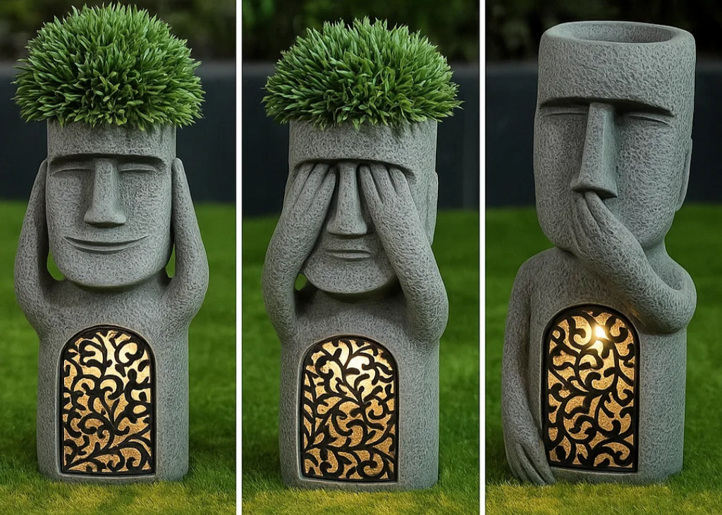 Solcelle Havefigur Med Blød Belysning Og Vejrbestandig Form