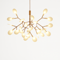 Moderne Grenformet LED Loftpendel Med Skulpturel Lethed Og Elegant Rumlys