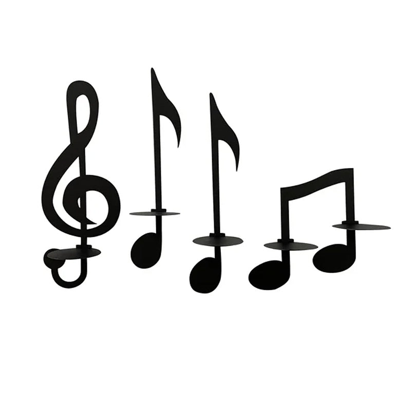 Musikalsk Vægdekoration med Fyrfadslysholdere