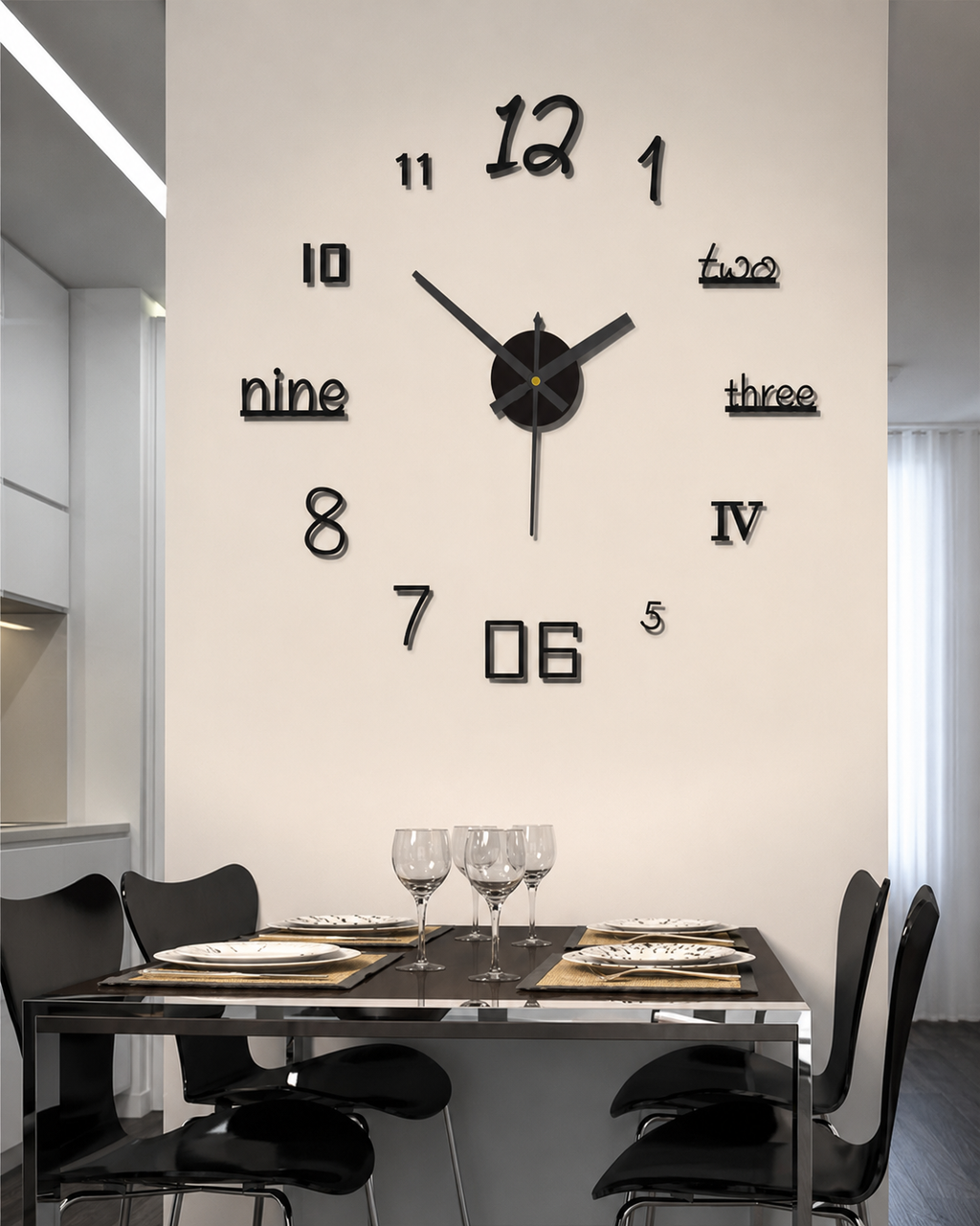 Vægur Med Kreativt Design Og Daglig Stilfuld Tidsangivelse