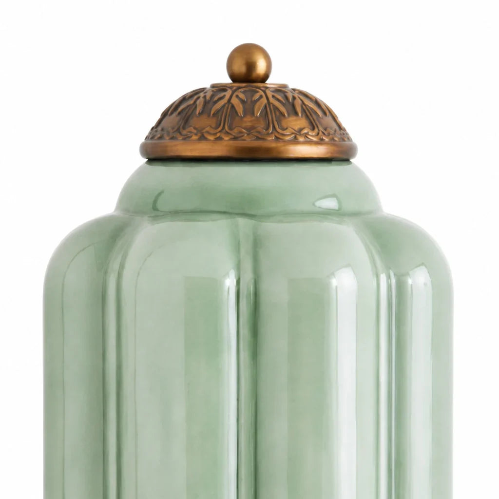 Art Deco Væglampe med Rillet Glasskærm