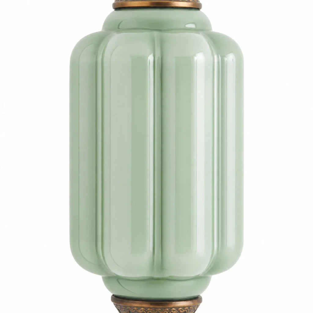 Art Deco Væglampe med Rillet Glasskærm