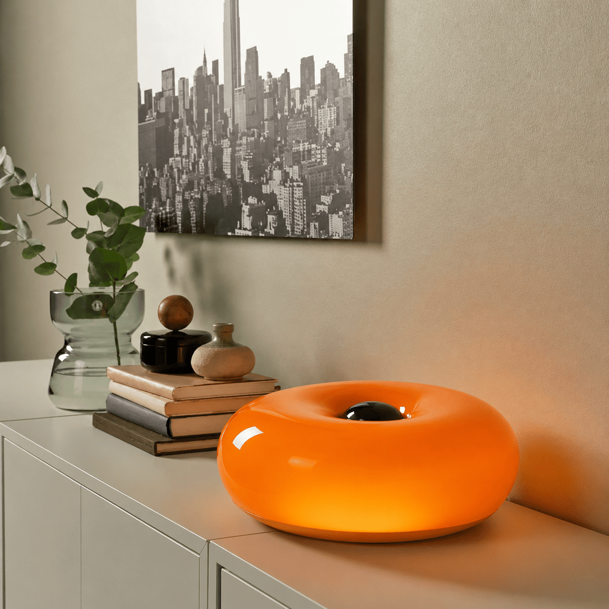 Donutlampe til Væg og Bord med Indirekte Lys