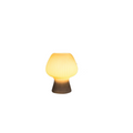 Glasbordlampe med Varmt Vintage Lys og Ribbet Form